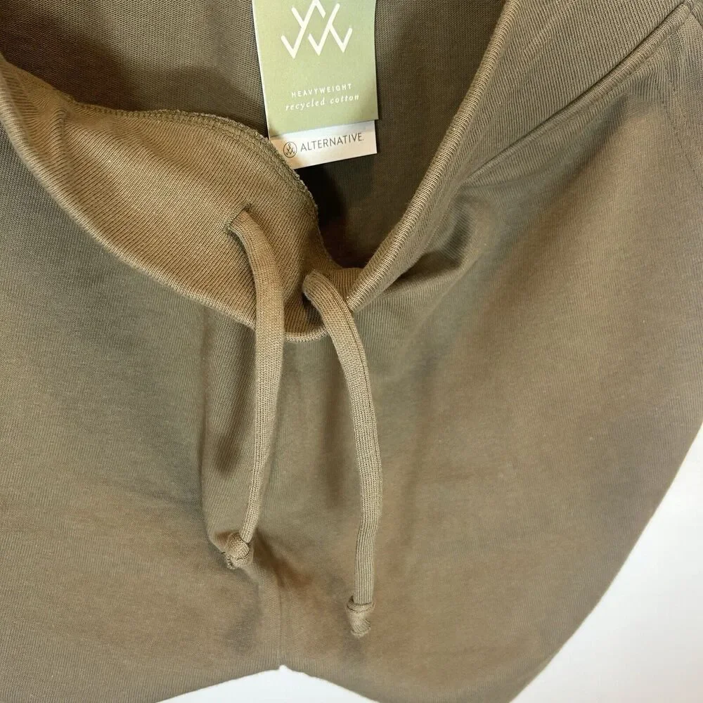 Alternative Men's XL Cotton Drawstring Lounge Casual Relax Shorts Olive